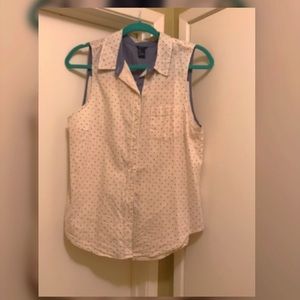 Forever 21 Polka Dot Sleeveless Shirt
